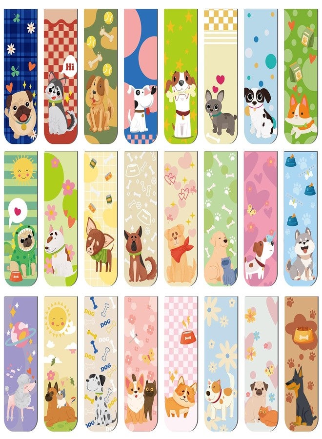 Prudiut 48 Pcs Magnetic Bookmarks Dogs Magnets Bookmark Clips Dog Party Favors Book Lovers Gifts Cute Book Marks for Reading Women Kids Christmas Stocking Stuffers Book Reading Accessories, 24 Designs (Dog) - Image 1